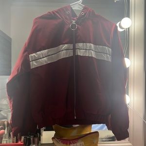 Forever 21 Maroon Wind Breaker